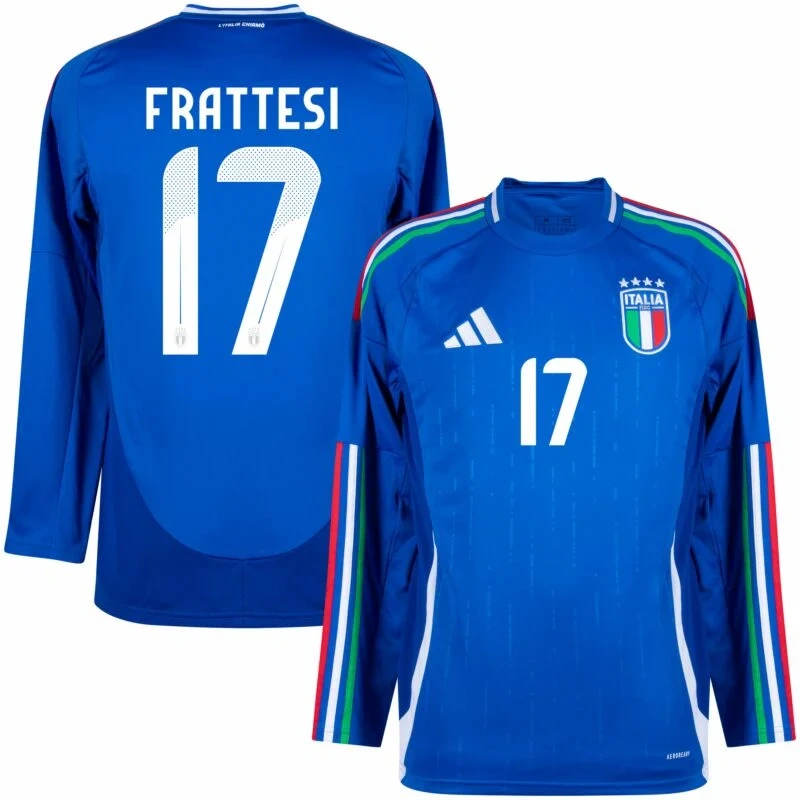 Italy Natio Home Long sleeve  Frattesi 17 Shirt 2024-2025 Fan Size：S-2XL Non-Customize