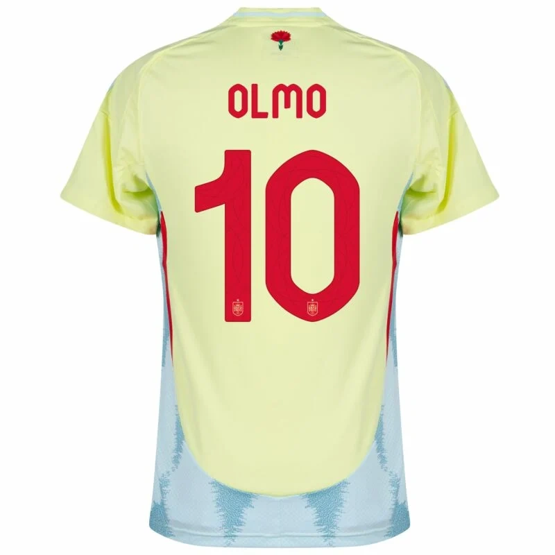 Spain Away Olmo 10 Shirt 2024-2025 Fan / Player version  Size：S-2XL Non-Customize