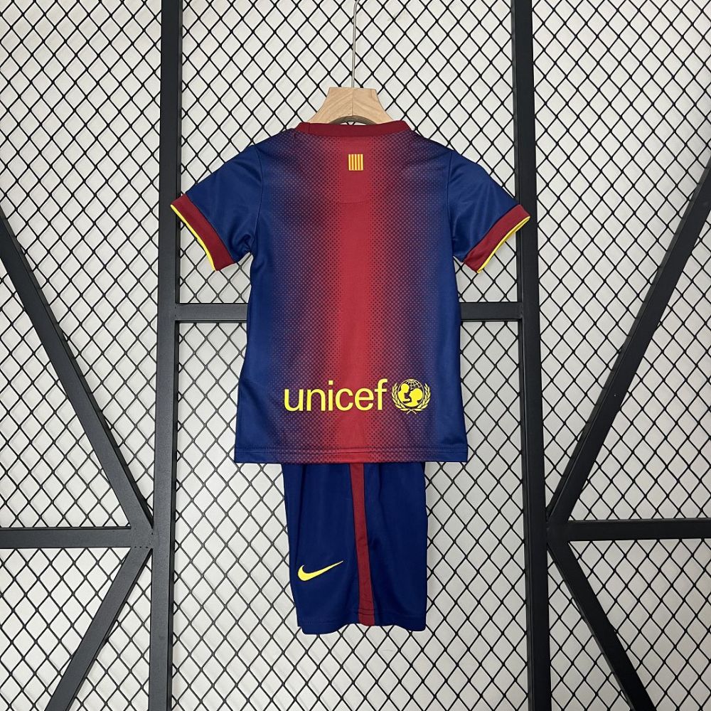 Barcelona 12-13 Home Retro Kids Kits Children Shirt Soccer Jersey