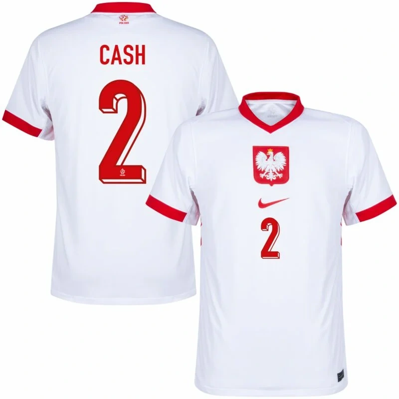 Poland Nation Home Cash 2 Shirt Euro 2024-2025 Fan / Player version  Size：S-2XL Non-Customize