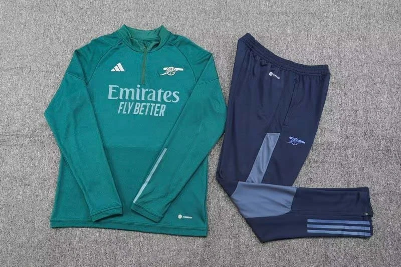 Arsenal Half-Pull Training Suit Green Football Shirt 2023/2024