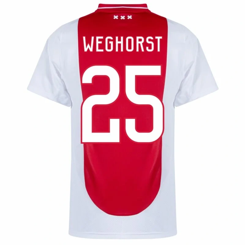 Ajax  Home Weghorst 25 Shirt 2024-2025  Player version Size：S-2XL Non-Customize