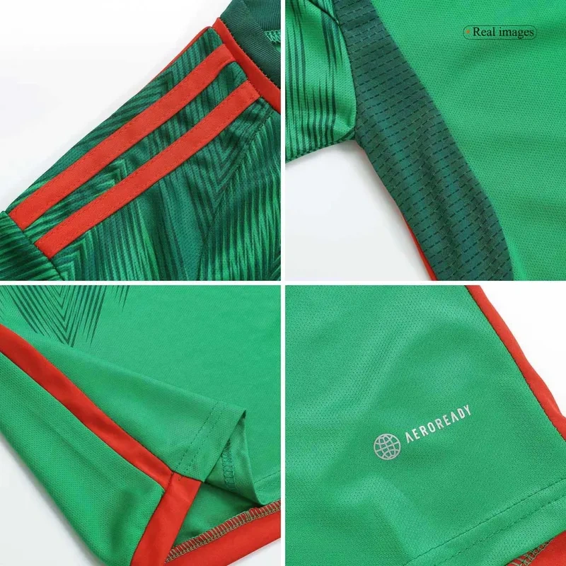 Mexico Kids World Cup 2022 Jersey Home Kit (Jersey+Short)