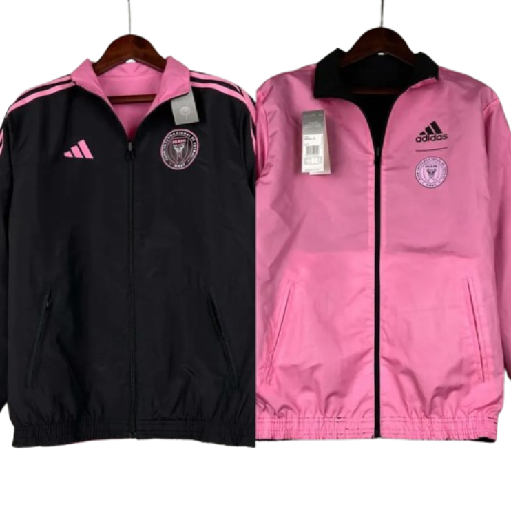 2023-2024 Inter Miami Reversible Windbreaker（black-pink）Soccer Jersey 1:1 Thai Quality