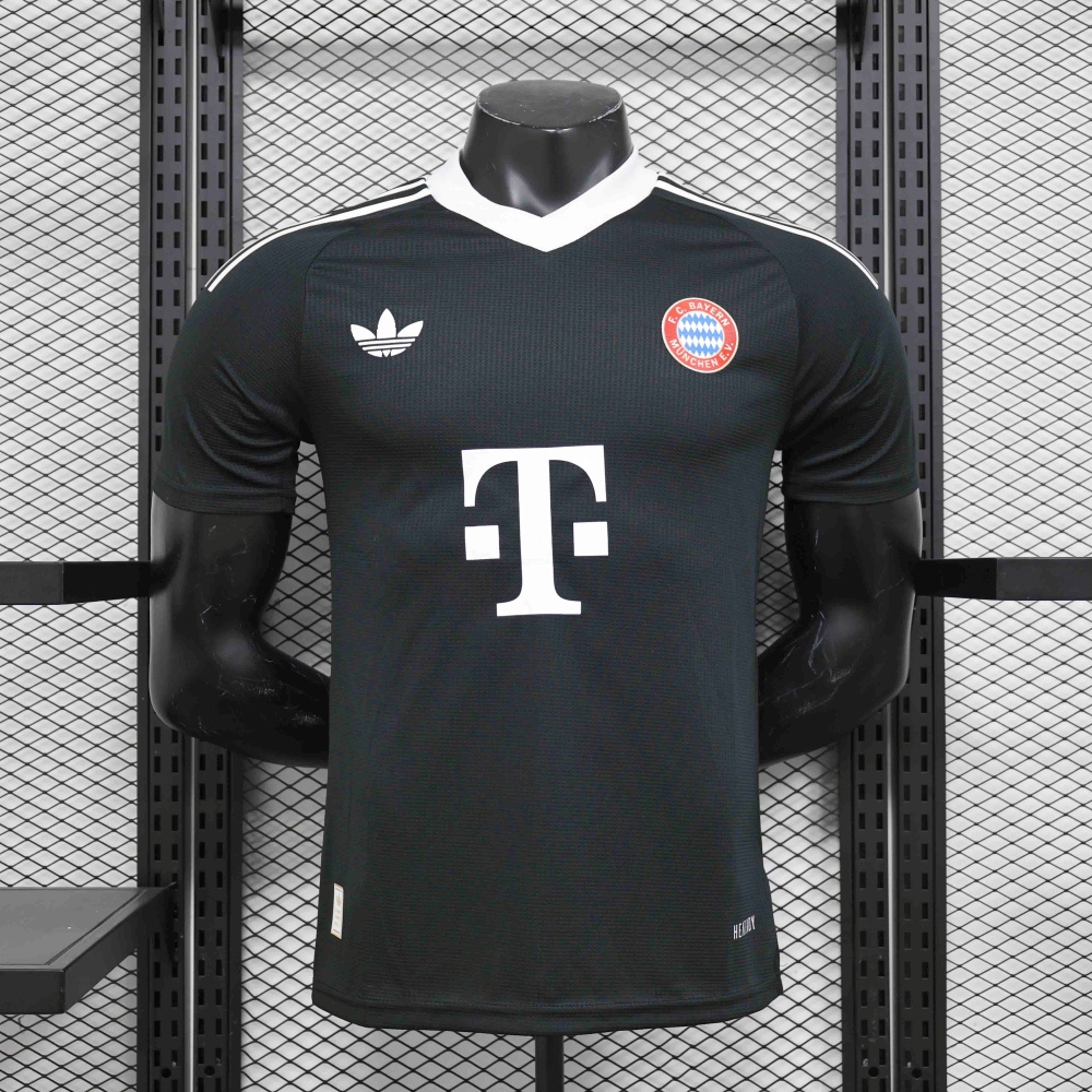 24-25 Bayern Munich Black GoalKeeper Kit Player Version Shirt Soccer Jersey