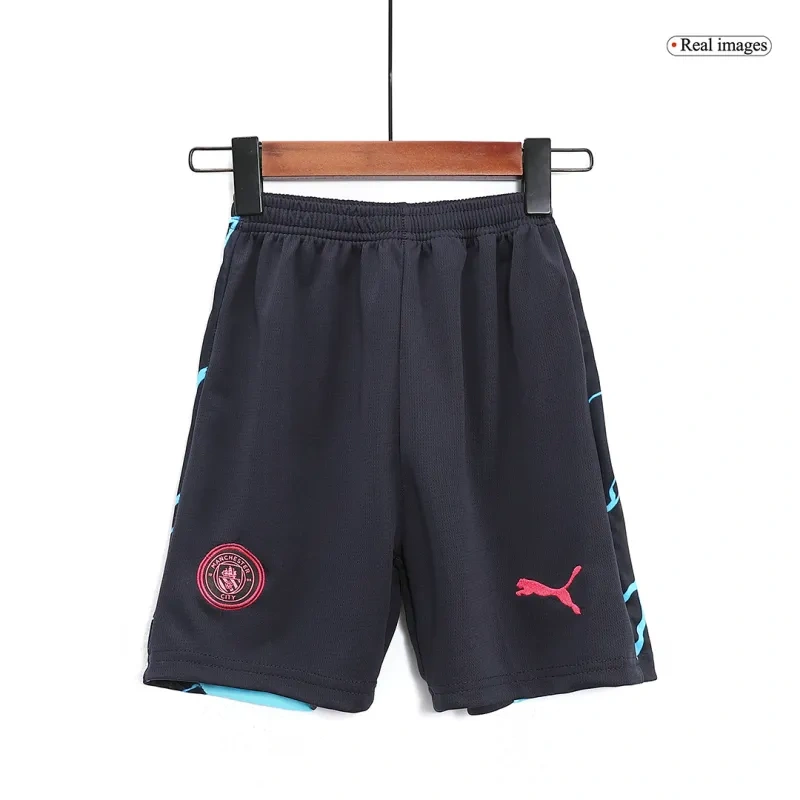Kids Manchester City 2023/24 Third Away Kit Jersey+Shorts