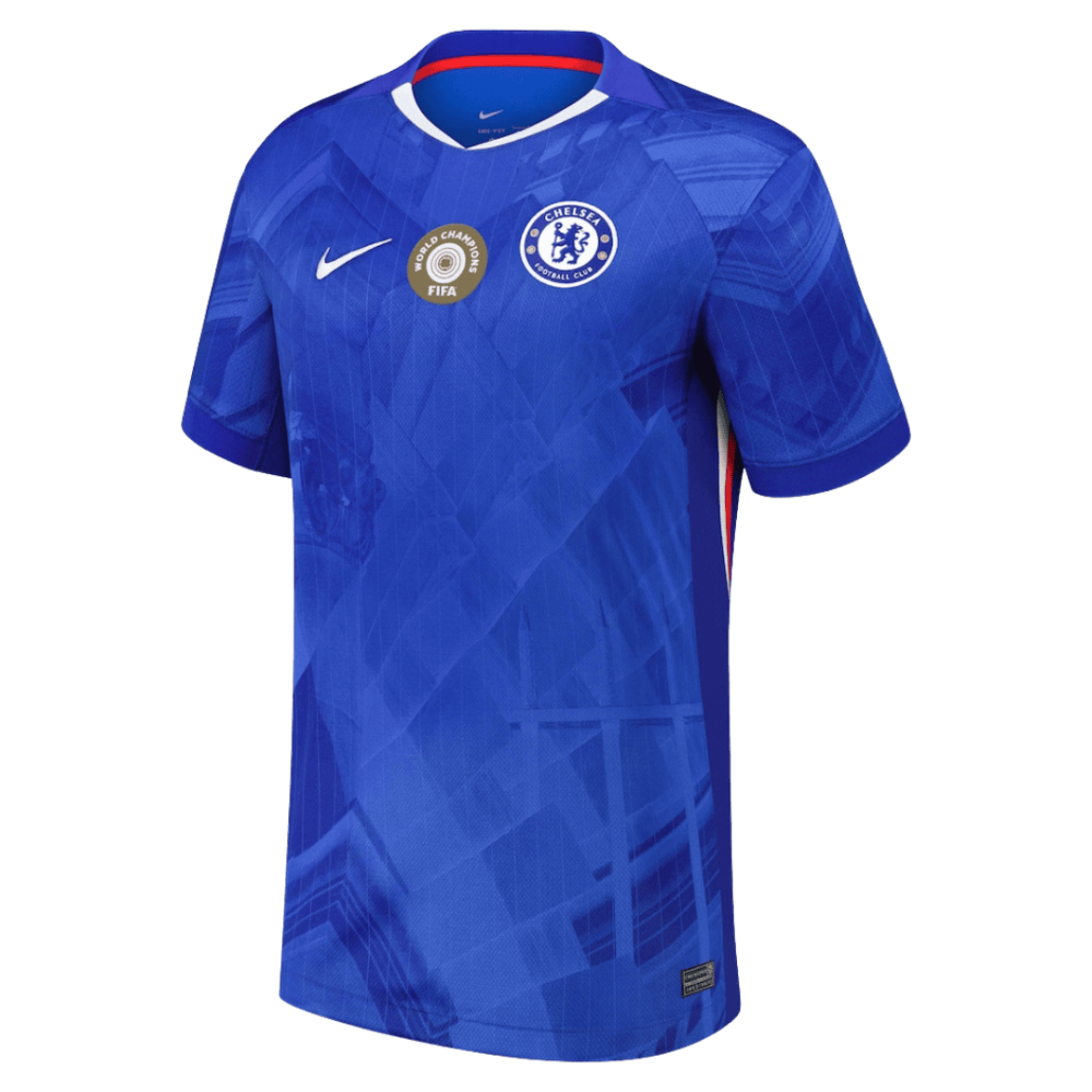 WORLD CHAMPIONS #25 Chelsea Soccer Jersey Home Custom Shirt 2025-26 with chest badge