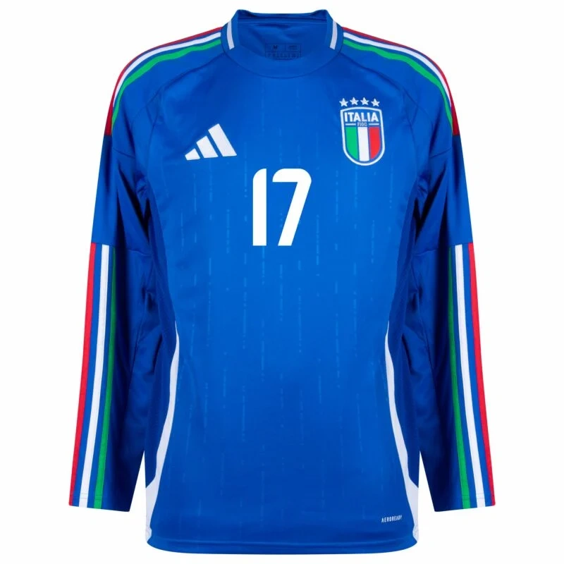 Italy Natio Home Long sleeve  Frattesi 17 Shirt 2024-2025 Fan Size：S-2XL Non-Customize