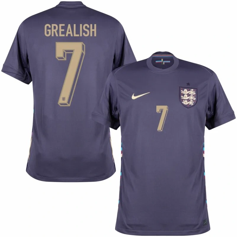 England Away Grealish 7 Shirt 2024-2025 Player version Size：S-2XL Non-Customize