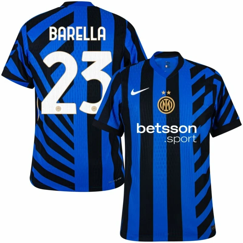 Inter Milan Home Barella 23 Shirt 2024-2025 Fan version Size：S-4XL（Non-Customize）