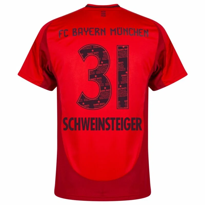 Bayern Munich Home Schweinsteiger 7 Shirt 2024-2025 Fan version  Size：S-4XL Non-Customize