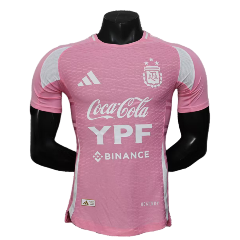 Argentina Pink Shirt Player Edition Soccer Jersey 2025