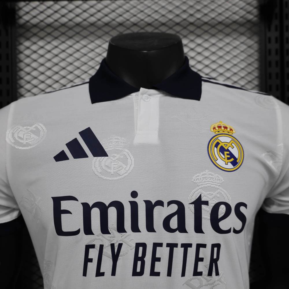 Real Madrid Men's Polo Shirt White 25-26