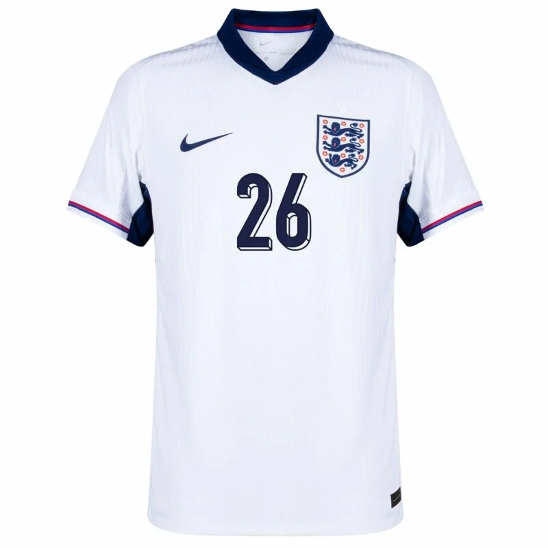 England Home Mainoo 26 Shirt 2024-2025 Player version  Size：S-2XL Non-Customize