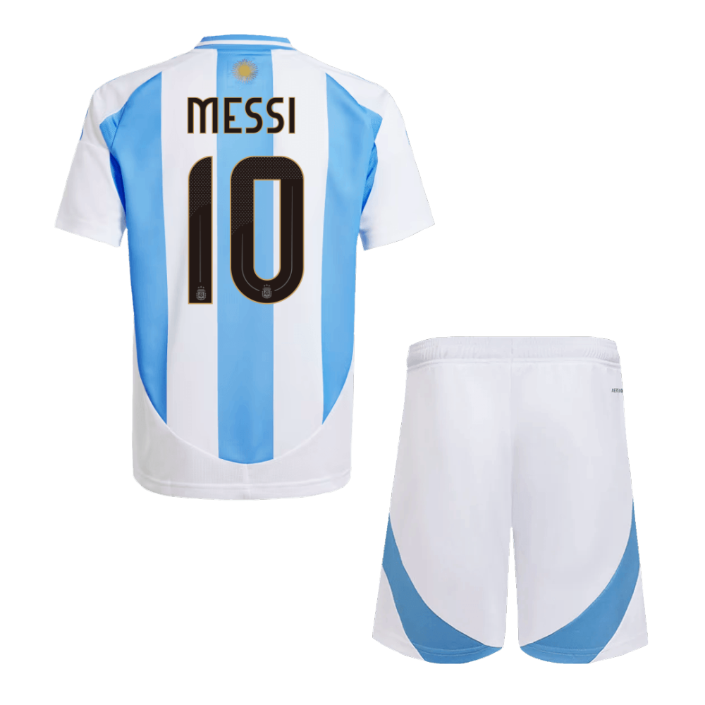 Kids Argentina MESSI #10 Custom Home Soccer Kits 2024
