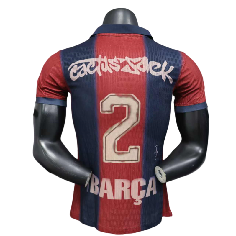 Barcelona X Travis Scott Home Shirt Soccer Jersey 25-26 Non-Customize