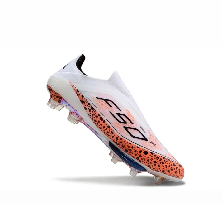 Adidas F50+ Lightstrike Pro Laceless FG Firm Ground Soccer Cleats - White/Leopar （Non-Customize）
