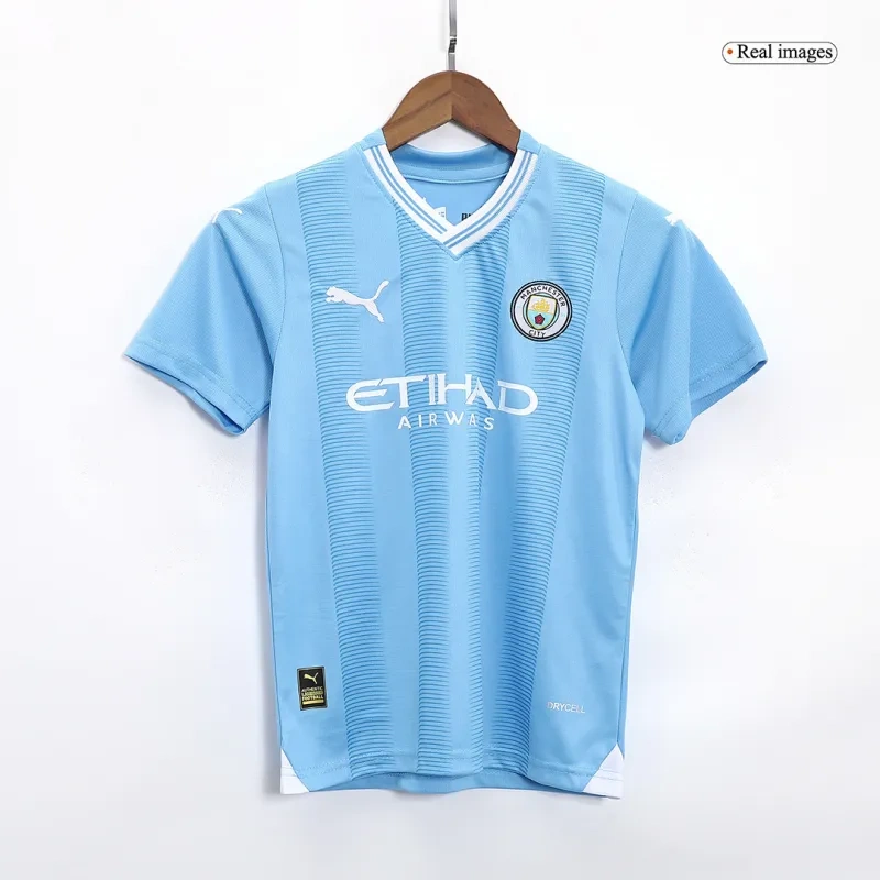 Kids Manchester City 2023/24 Home Jersey Kit