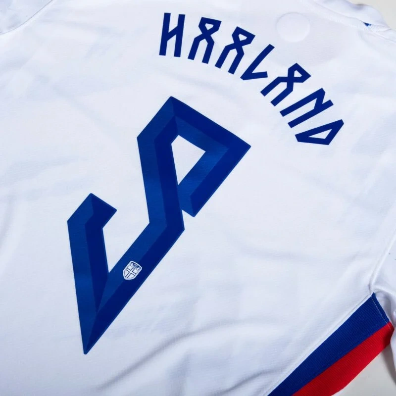 Norway Nation Away Haaland 9 Shirt 2024-2025 Fan Size：S-2XL Non-Customize