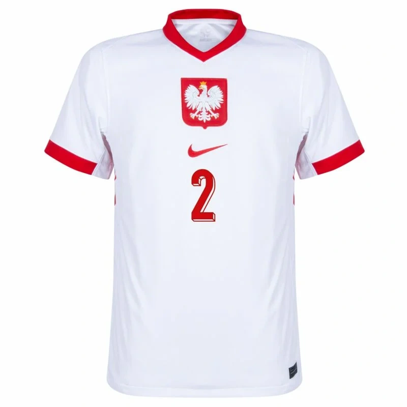 Poland Nation Home Cash 2 Shirt Euro 2024-2025 Fan / Player version  Size：S-2XL Non-Customize