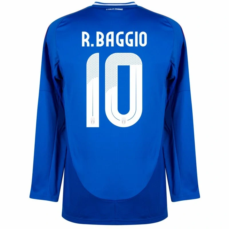 Italy Natio Home Long sleeve  R.Baggio 10 Shirt 2024-2025 Fan Size：S-2XL Non-Customize