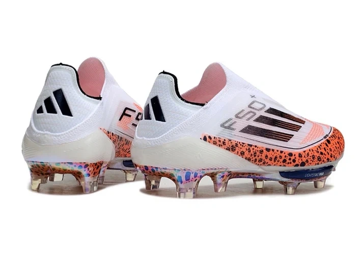 Adidas F50+ Lightstrike Pro Laceless FG Firm Ground Soccer Cleats - White/Leopar （Non-Customize）