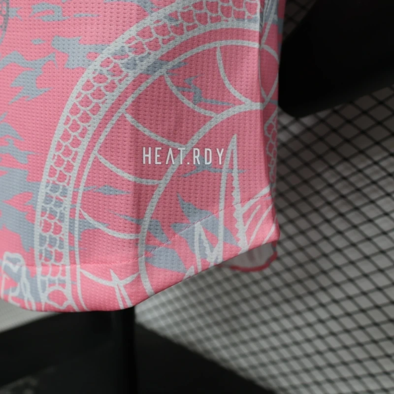 Hello Kitty Adidas Real Madrid Pink Dragon Pattern POLO Shirt 23-24