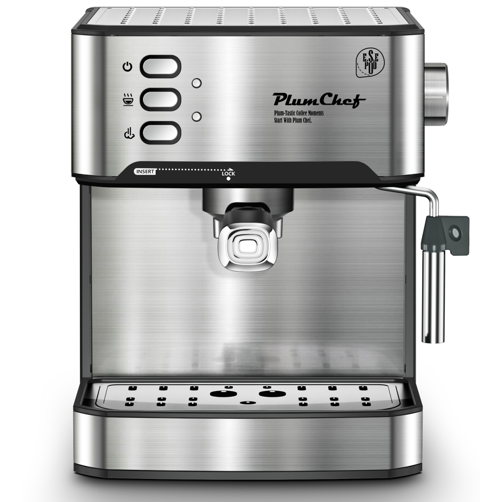 PlumChef Espresso Machine 20 Bar Professional Compact Homehold Coffee Espresso Maker,Low Noise and Fast Coffee Machine for Latte Cappuccino, with Milk Frother Steam Wand 54oz Water Tank
