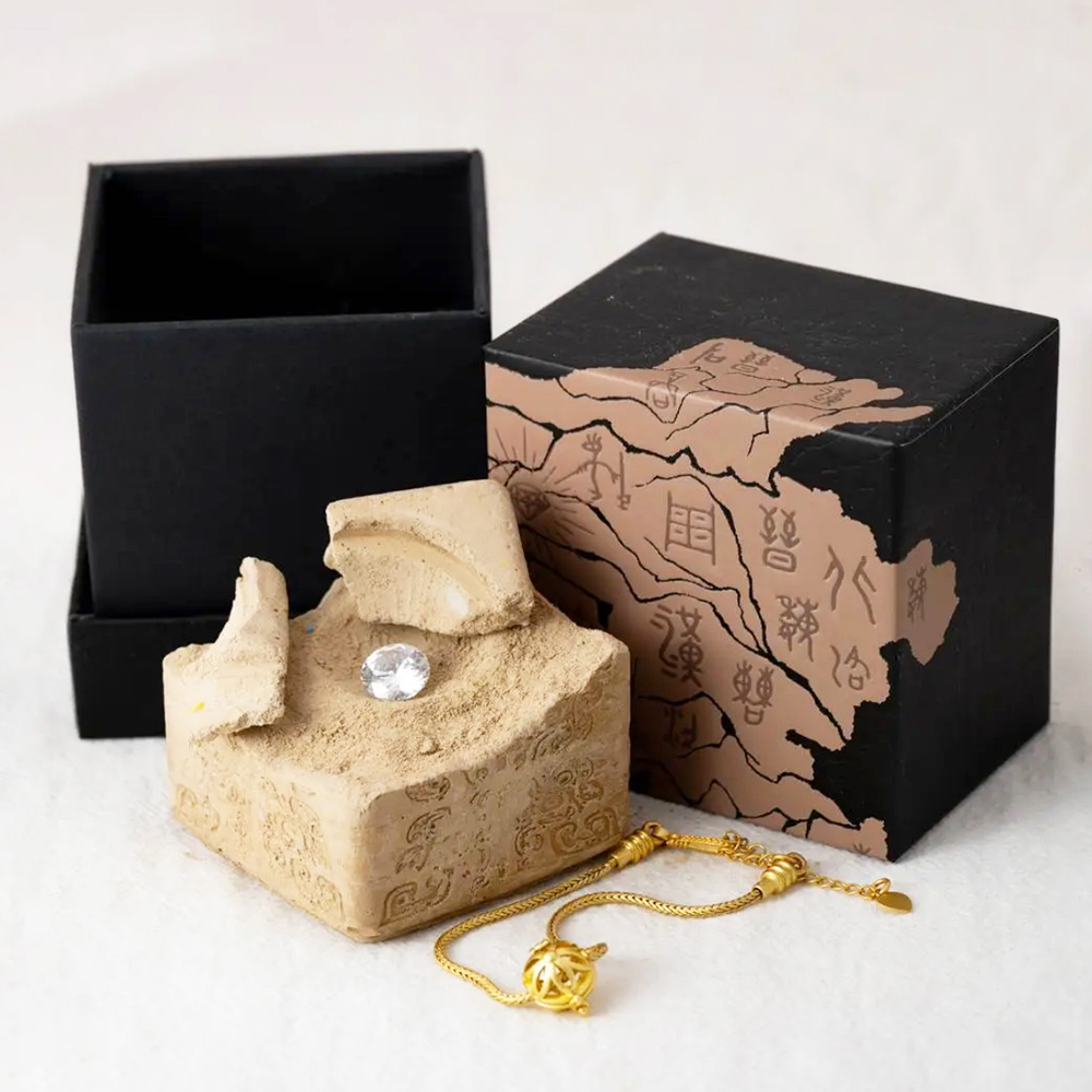 Archaeological-themed black blind box