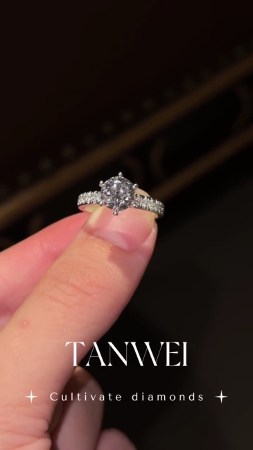 18k  White Gold Classic SolitaireTwist  Round Cut  Lab  Diamond Ring