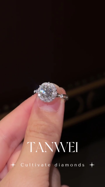 18k  White Gold Classic Six-Prong SolitaireTwist Band. Round Cut  Lab  Diamond Ring
