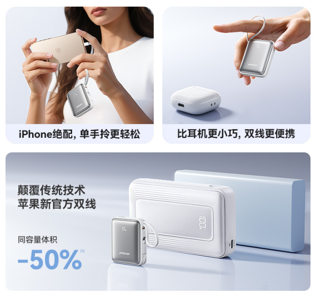 机乐堂PBF27大容量快充小巧超薄便携20000毫安标识可上飞机携带2025新款