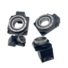 Pengurang Kecepatan SNOOFU Meja Putar Poros Berongga Aktuator Gearbox Putar Platform Putar Berongga untuk Motor Stepper Servo