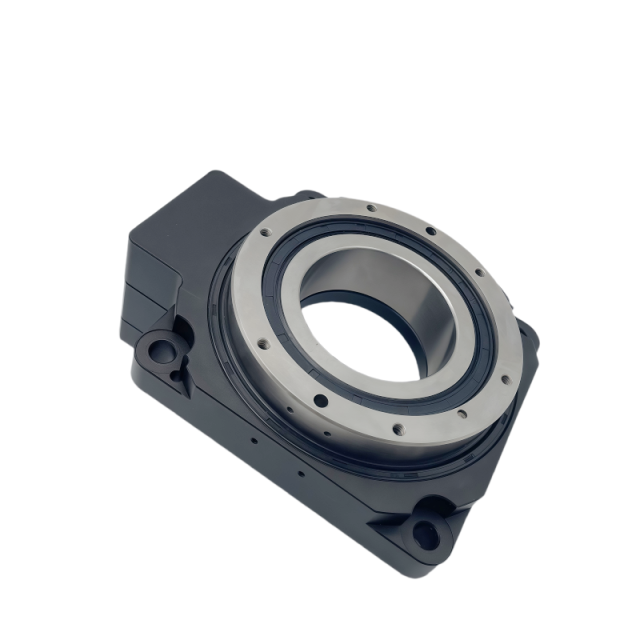 Pengurang Kecepatan SNOOFU Meja Putar Poros Berongga Aktuator Gearbox Putar Platform Putar Berongga untuk Motor Stepper Servo