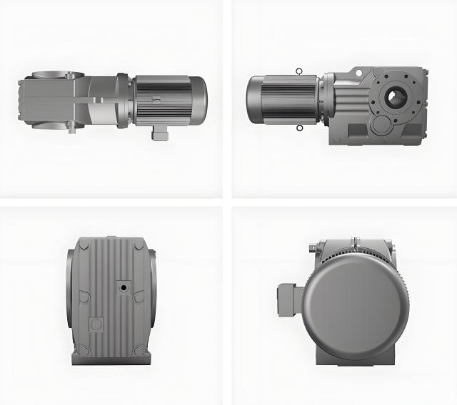 Hộp số côn xoắn trục rỗng SNOOFU dòng K hiệu suất cao, bền bỉ cho băng tải