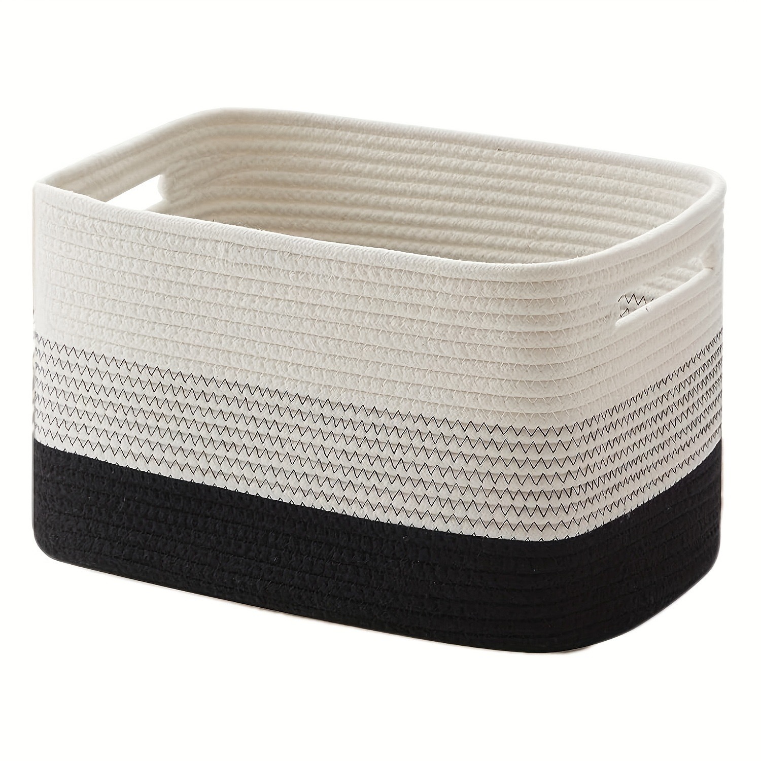 Foldable Cotton rope storage basket Collapsible Storage Bins & Toy Organizer with Handles