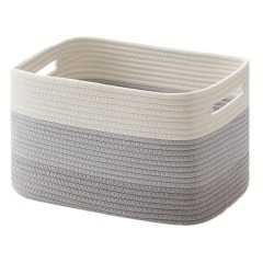 Foldable Cotton rope storage basket Collapsible Storage Bins & Toy Organizer with Handles