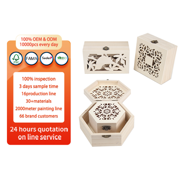 Unfinished Wooden Storage Decorative Home Nest Crates Jewellery Hobbies Succulents Craft Supplies Natural Square Wood Boxes