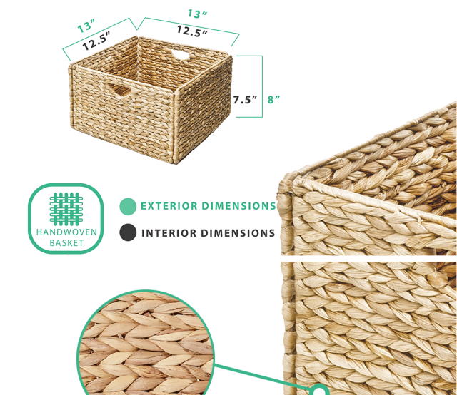 natural water hyacinth basket
