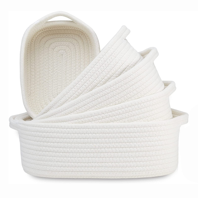 Cotton rope storage basket