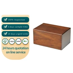 wooden box and urn