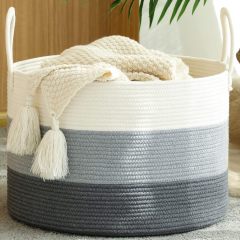 Cotton rope storage basket