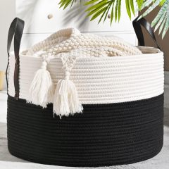 Cotton rope storage basket
