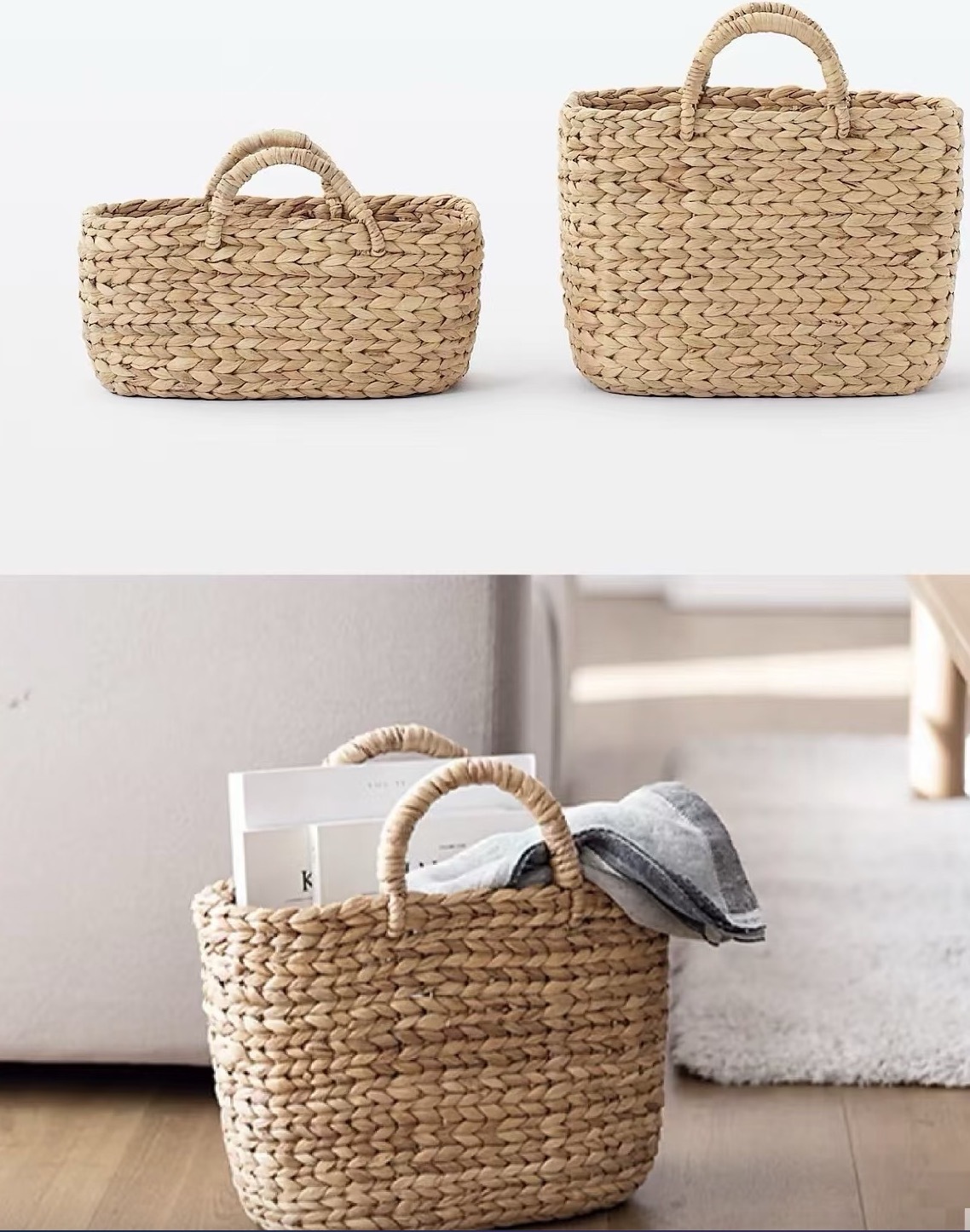 Handmade storage woven basket