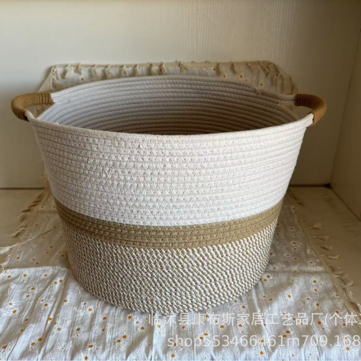 Cotton rope storage basket