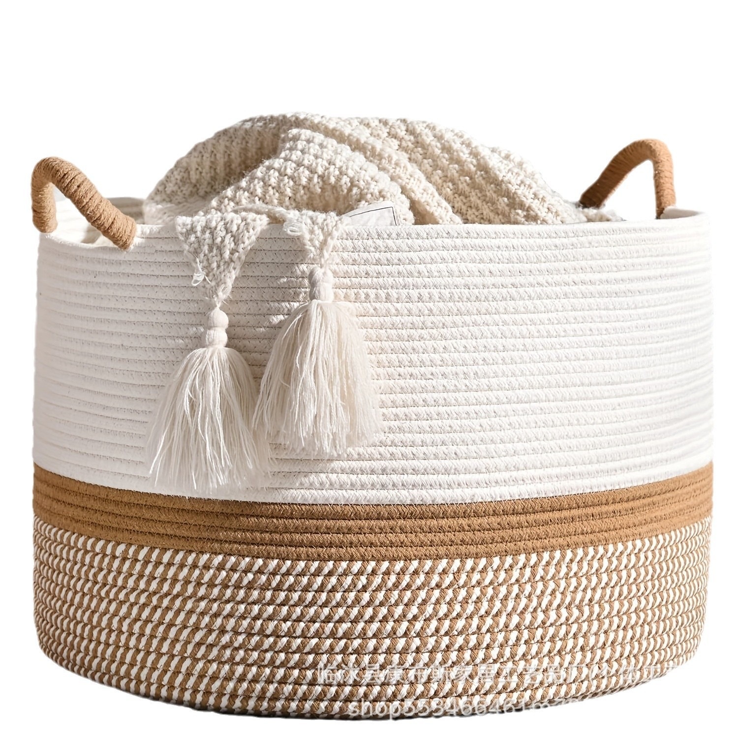Cotton rope storage basket