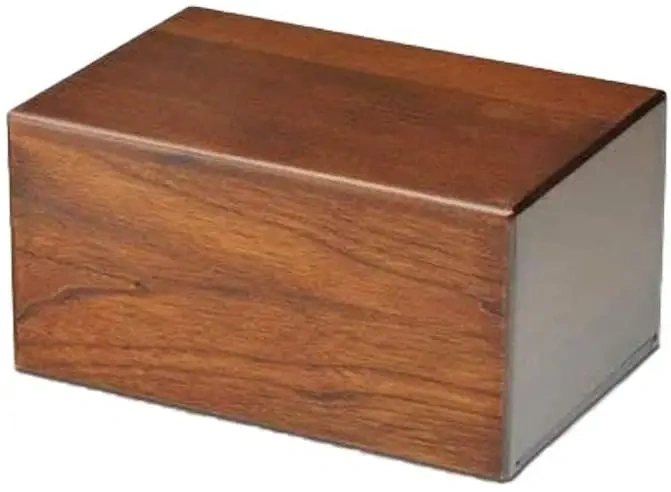 wooden box and urn