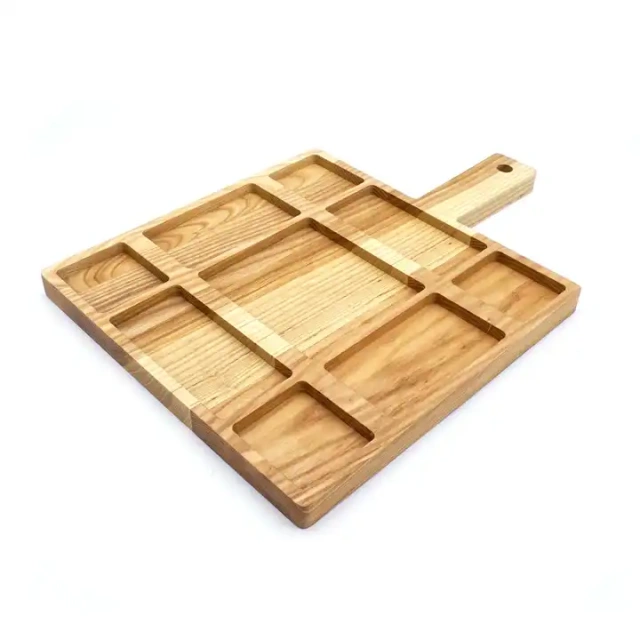 Bamboo Wood Charcuterie Platters Unique Dinner Plate Fruits Cheese Appetizers Dish Home Kitchen Wood Plate Tray