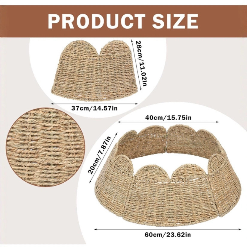 Straw Woven Plant Box