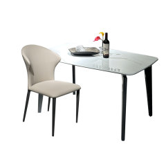 Elegance Dining set 2046# (A table with 4 chairs),Elegance Dining Set 2046# | Custom Sintered Stone Table & Chairs